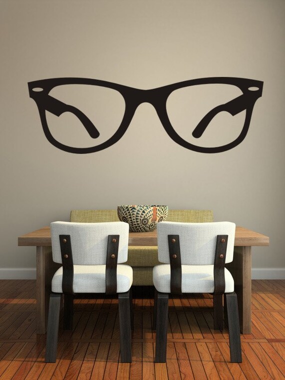 Hipster Wall Decal Glasses Wall Decal Decor for Kids Etsy