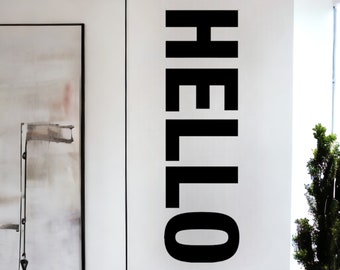 Hello Wall Decal – Modern Entryway Vinyl Lettering