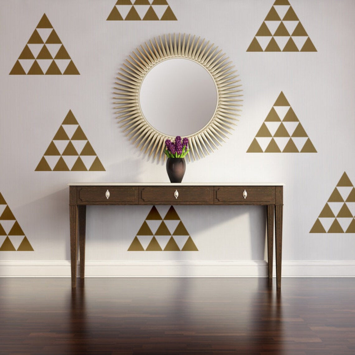 Triangle Wall Decal Geometric Wall Decal Triangle Decals Etsy