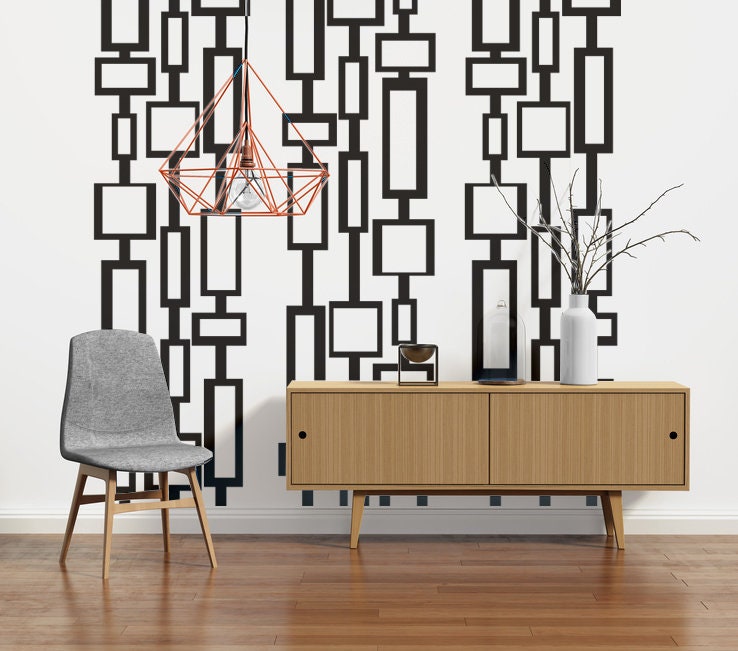 Mid Century Modern Decor, Mid Mod Wall Decals, Retro Decal, Mcm