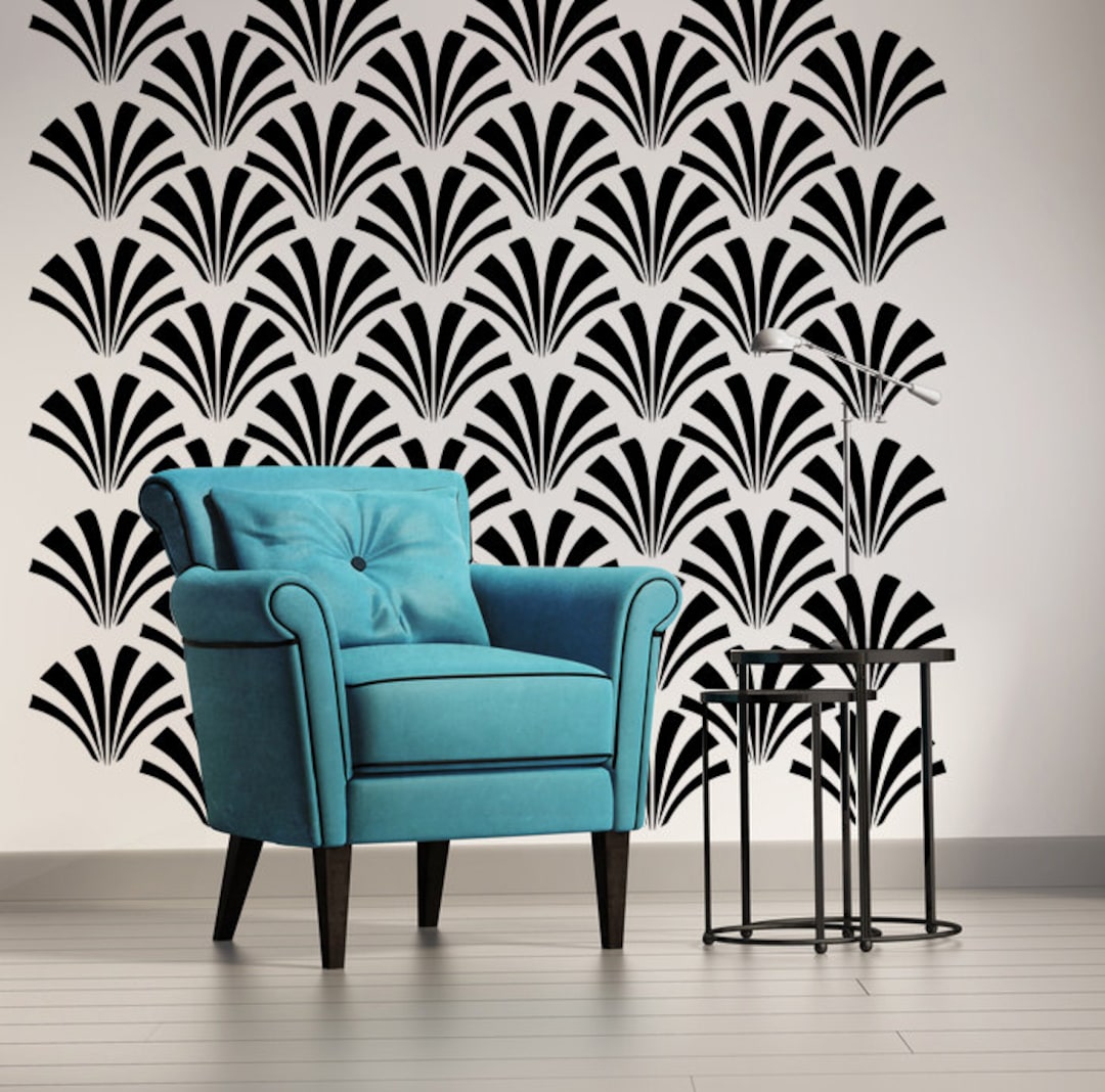 Picture of Modern Wall Decals, Retro Wall Decor, Geometric Decal, Art Deco Wall ...