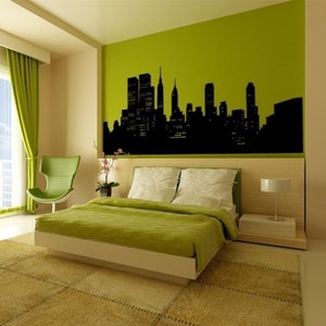 New York Skyline Wall Decal - New York Wall Art for Urban Spaces, Nursery Wall Decal, Dorm Decor, Wanderlust Decal, Travel Wall Decal