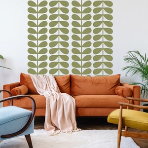 Retro Floral Wall Decal, Mid Century Modern Wall Decor, Flower Wall Decal, Retro Wall Pattern, MCM Wall Decals, As Seen in The Boston Globe