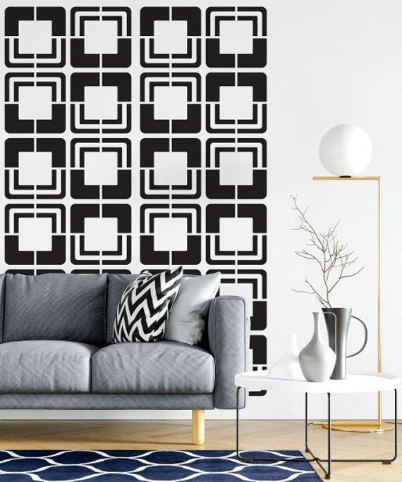Mid Century Modern Decor Wall Decals Square - Mid Century Modern Wall Decals Mid Century Modern Decor Wall Decals Square - Mid Century Modern Wall Decals