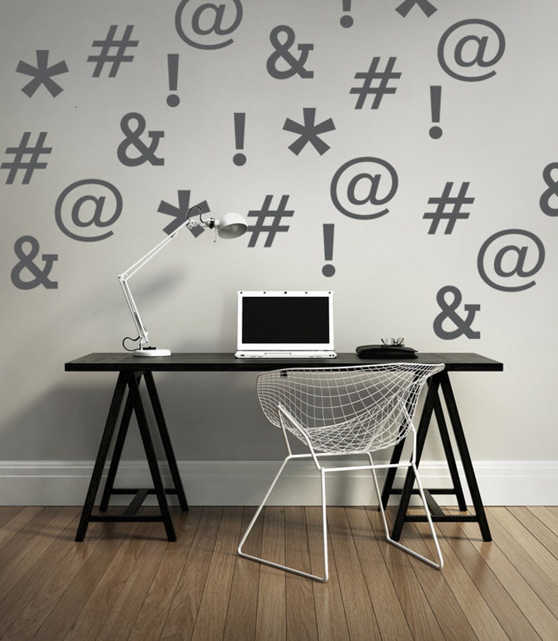College Dorm Decor Social Media Icons Hashtag Sign Gifts for Teenagers Decor for Kids Classroom Decals Dorm Decor Office Wall Art