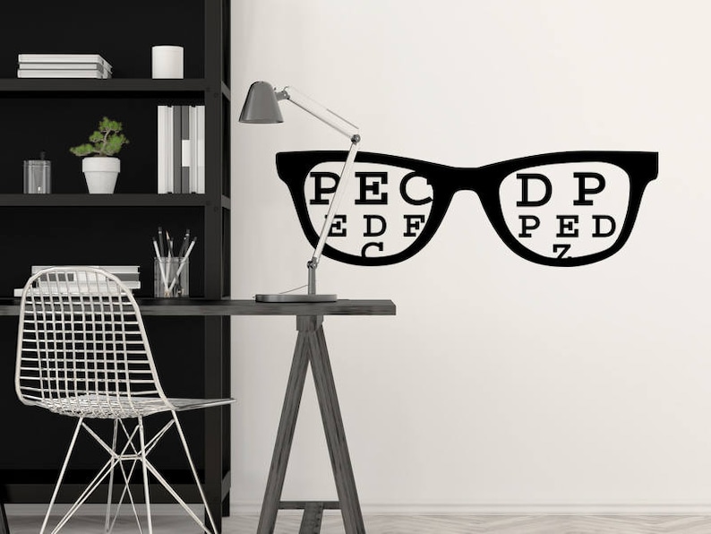 Eye Chart Decal Glasses Decal Eye Doctor Gift Optometry Etsy