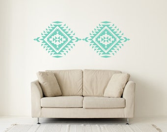 Southwestern Wall Decals, Geometric Boho Decals, Navajo Pattern Decal, Removable Nursery Decor, Decor for Renters