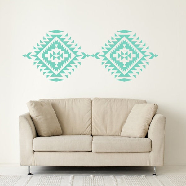 Southwestern Wall Decals, Geometric Boho Decals, Navajo Pattern Decal, Removable Nursery Decor, Decor for Renters