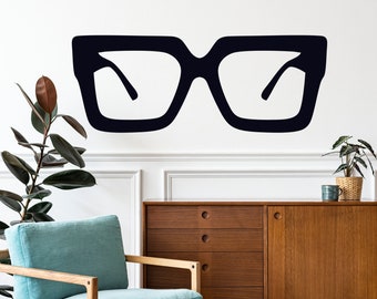 Modern Glasses Wall Decal, Hipster Eyewear Decal, Optometrist Decor, Decor for Kids, Specs Wall Decal, Sunglasses Wall Decal, Optometry Art