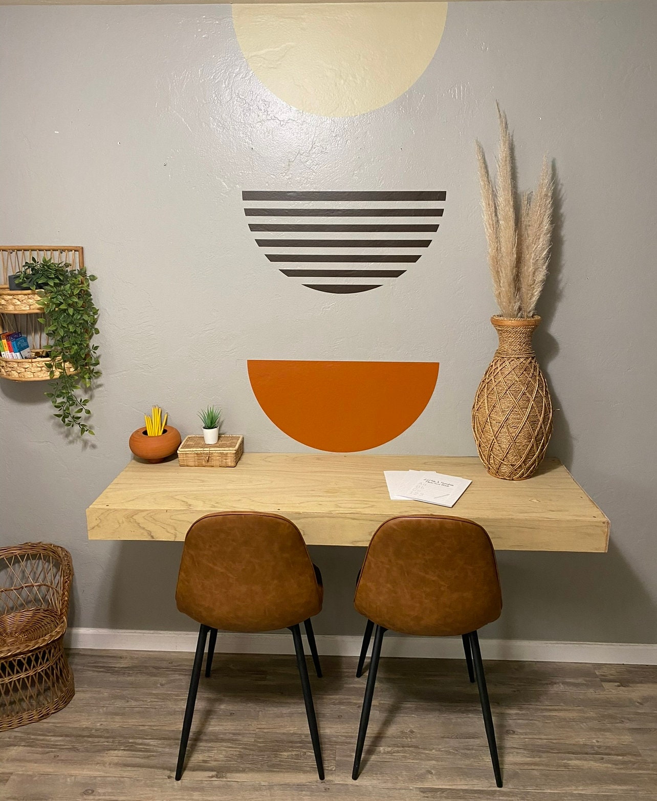 Boho Half Circle Wall Decals - Geometric Mid Century Decor - Etsy