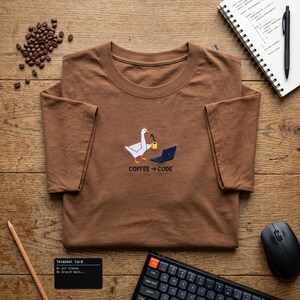 Embroidered Coffee to Code Tshirt, Funny Programmer Gift, Coding Lifestyle Tee, Software Engineer Shirt, Funny Coder Tee, Dev Gift