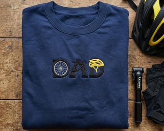 Sudadera bordada para papá ciclista, sudadera con capucha para padre motero, regalo para papá ciclista, camiseta para papá ciclista de montaña, ropa para ciclismo de carretera
