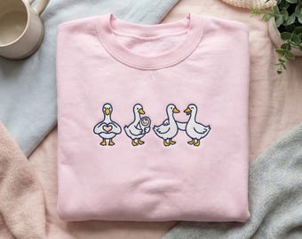 Sweat-shirt brodé en duvet d'oie post-partum, sweat à capuche pour nouvelle maman, col rond pour naissance, cadeau de voyage de maternité, chemise de sage-femme