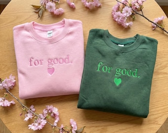 Sweat-shirt Wicked For Good brodé, esthétique changée pour de bon, T-shirt le magicien d'Oz, changé pour de bon, chemise Wicked Defy Gravity