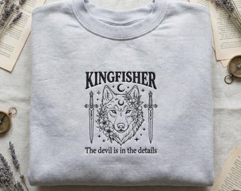 brodé martin-pêcheur | Sweat à capuche Fantasy Bookish inspiré de Quicksilver | Cadeau lecteur pour les amateurs de lecture
