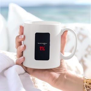 Social battery Mug, Self love Gift , Self Care, Daily affirmations mug, gift for her, best friend tumbler, Mental health awareness, gen z