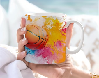 Basketball coach, Basketball mug, Basketball lover, Team spirit mug, Basketball Coffee Mug, Basketball Tea Cup, Gift For Kids, Balling,