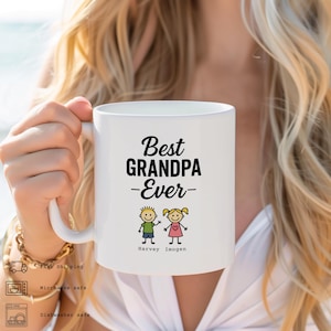 Tazza personalizzata per il nonno, regalo personalizzato per il nonno, tazza da caffè per il nonno, tazza da caffè per il nonno, regalo per il nonno dai nipoti, tazza personalizzata per il nonno