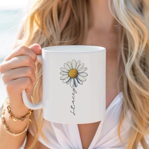 Personalized Daisy Mug, Daisy Gifts, Daisy Gift Girlfriend, Daisy Flower Cup, Daisy Flower Coffee Mug, Daisy Coffee Cup, Daisy Gifts For Her