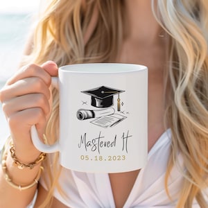 Custom Graduation Mug, Mastered It Mug, Graduate School, Graduation Gifts for Women, Graduation Gifts for Men 2025 graduate, Masters Degree