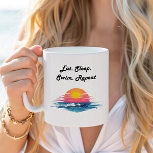 swimming gift, open water swimming, wild swimming, cold swimming, swimming coach, gift for swimmer, swimming mug, Swimmer Gift, swim coffee