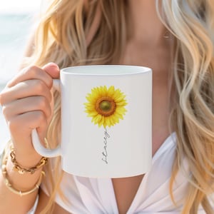 Personalized Sunflower Mug, Sunflower Mug, Sunflower Gifts, Sunflower Coffee Mug, Sunflower Coffee Cup, Sunflower Gifts For Her, Sunflower