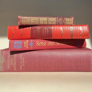 Stack of vintage books