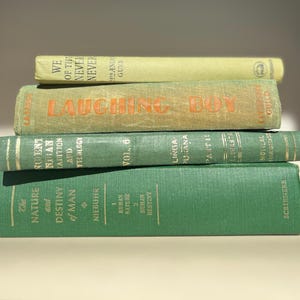 Stack of vintage books