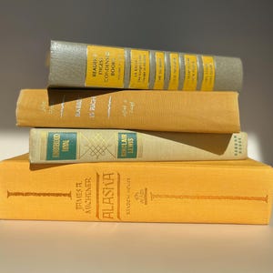Stack of vintage books