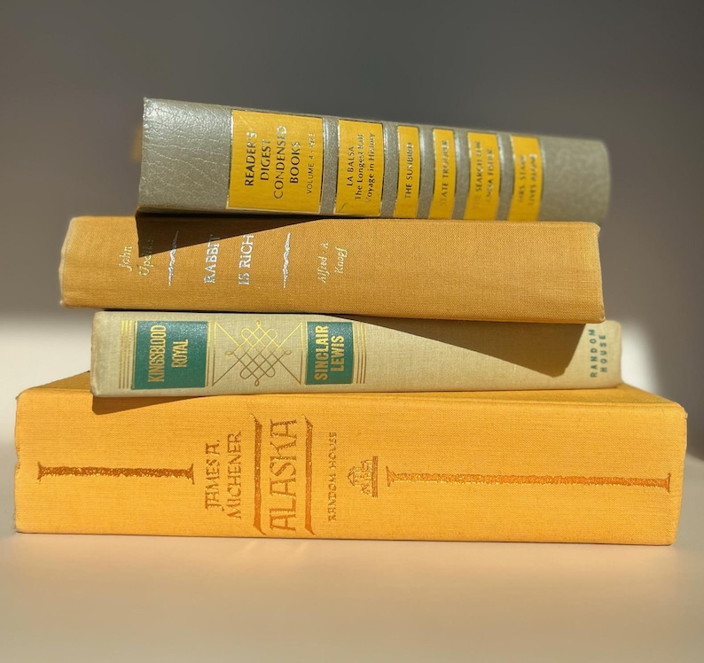 Stack of vintage books