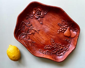 Decorative Four Seasons Vintage Faux Wood Tray | Vintage Decor