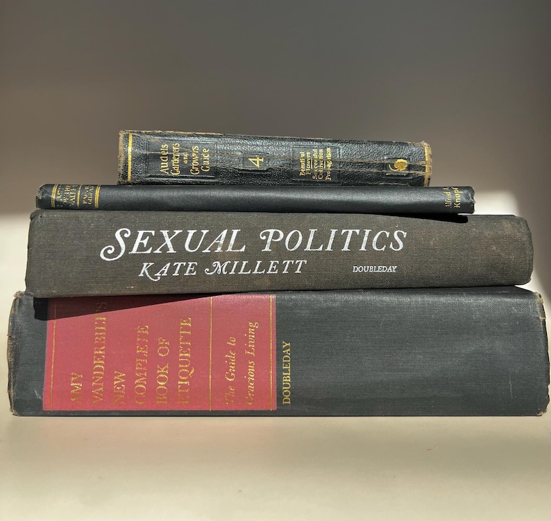 Stack of vintage books