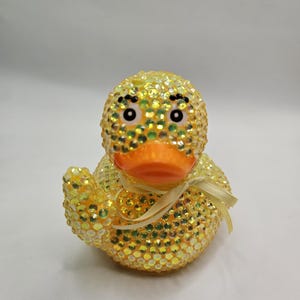 Glass (Naughty) Rhinestone Duck