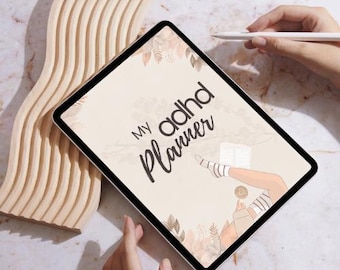 Printable ADHD Planner | Digital Undated Journal PDF | GoodNotes Planner for Neurodivergent Adults | Executive Function Tracker | ADHD Hacks