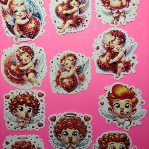 Pacote de adesivos de vinil de anjo fofo com 11. Compre um e leve outro grátis. Ótimo como presente ou para decorar itens pessoais