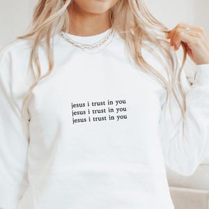 Divine Mercy Sweatshirt: Jesus I Trust In You, Catholic Apparel