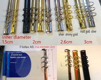 Filofax standard ring binders A5 A6-Personal Pocket Mini and others RIVETS included (screw rivets optional - easiest DIY!) free shipping