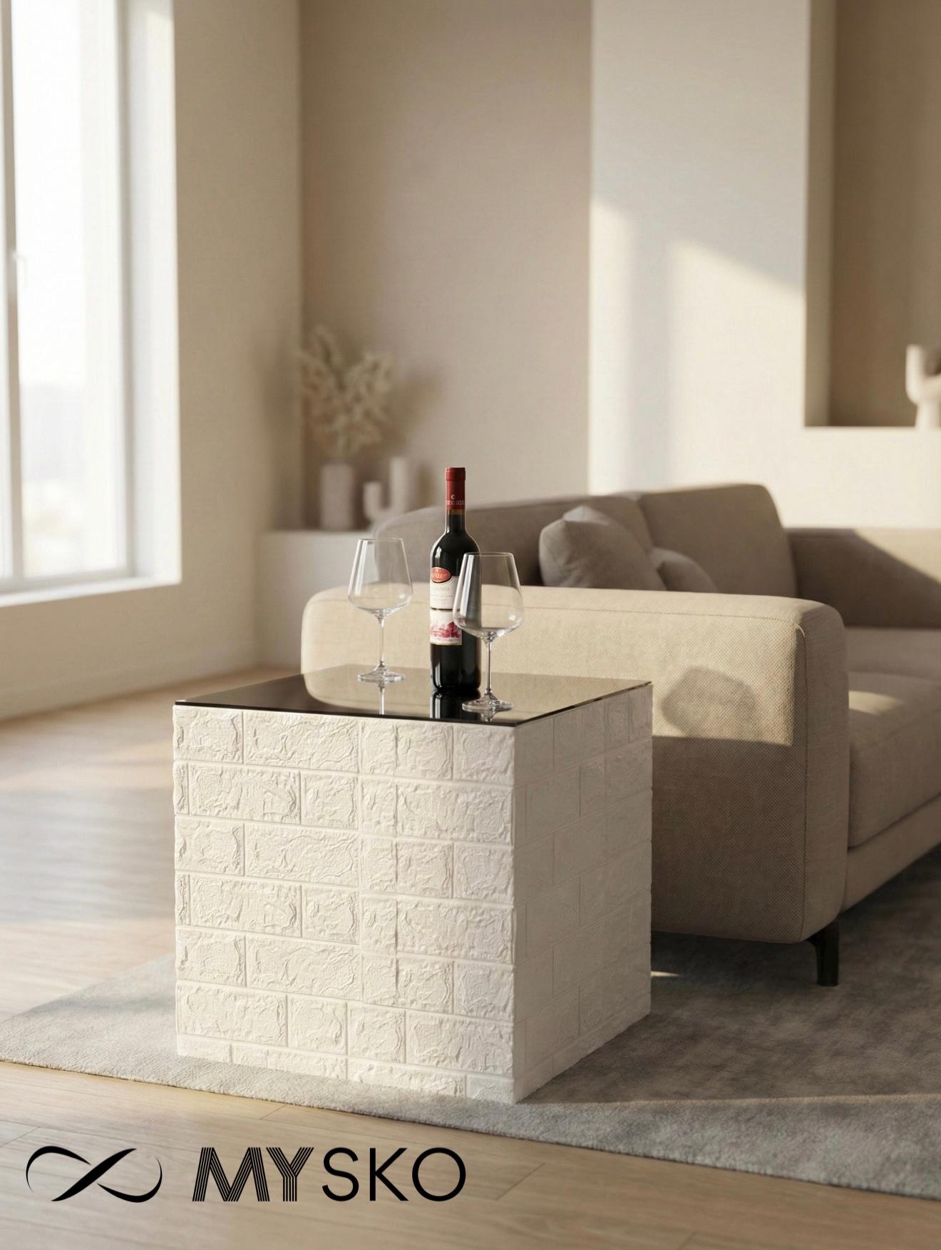 Industrial Brick Style Infinity Mirror Coffee Table - 3D LED Illusion ...