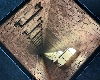 Custom Coffee table. Infinity mirror coffee table. 20x20inch table. Infinity table. Glass table. Mirror table. Coffee glass table.