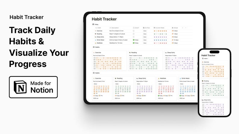 Notion Habit Tracker Template: Daily & Weekly Planner (digital Download ...