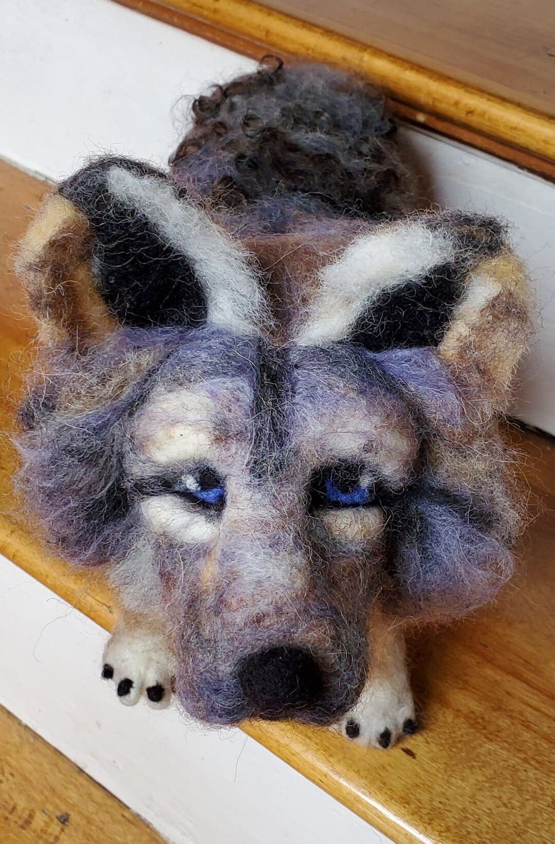 Realistic 3D Needle Felted Wolf Sculpture Etsy
