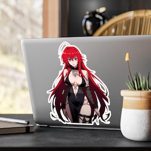 Rias Gremory High School DxD, Gothic Style Sticker, Anime Waifu Kiss-Cut Vinyl Decals, Cute Goth Girl, High School DxD, Anime Sticker, Waifu