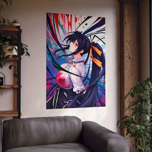 Akeno Himejima Anime Poster: High School DxD Retro Wall Art