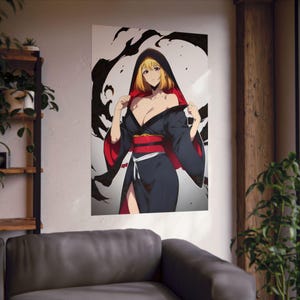 Póster de waifu de anime Cha Hae-In, estilo de arte tradicional japonés, impresión ilustrativa vertical, fanart de nivelación en solitario, carteles verticales mate para