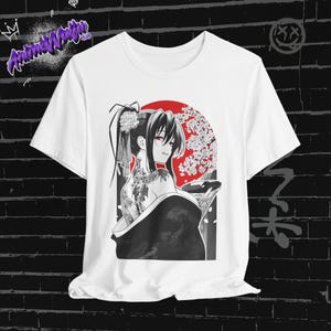 Cute Akeno Himejima Japanese Art Style Shirt, Anime Waifu Unisex Tee, Tattoo Girl Apparel, High School DxD Fan Gift, Anime Lover Tee, Akeno