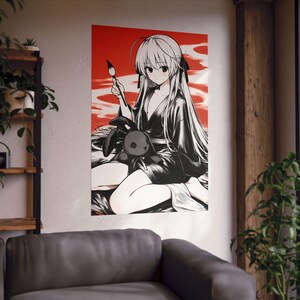 Pósteres de anime Waifu, impresiones de arte japonés de Sora Kasugano, linda decoración de pared ilustrativa, regalo para fanáticos de Yosuga no Sora, chica de anime tradicional, anime
