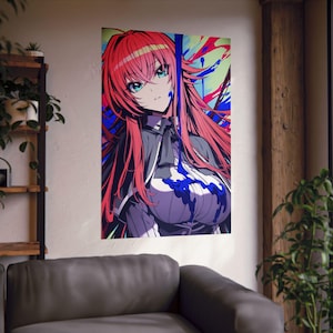 Rias Gremory Poster: High School DxD Anime Girl Art