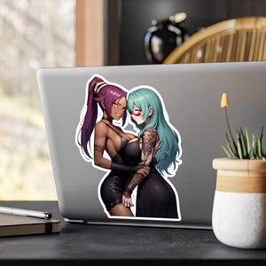 Bleach Anime Waifu Sticker: Yoruichi & Nelliel - Goth Tattooed Girls