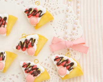 Harajuku crepes, kawaii sweets keychain, fake dessert, summer treat, shoujo girl aesthetic, Japanese cafe, Santa Monica crepes