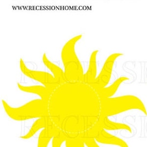 PDF grande de raio de sol para decorações de lanterna emaranhada de Rapunzel ou ferro para impressão